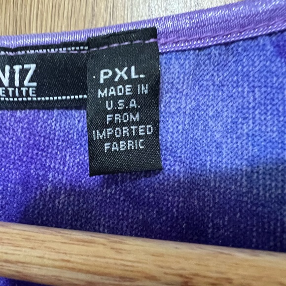 ELEMENTZ 3/4 TOP - PURPLE UNICORN MIX - SIZE PETITE X-LARGE - Picture 6 of 11